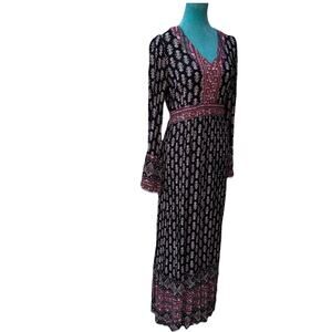 Knox Rose S Stretch Boho Cottage core Maxi dress Lined